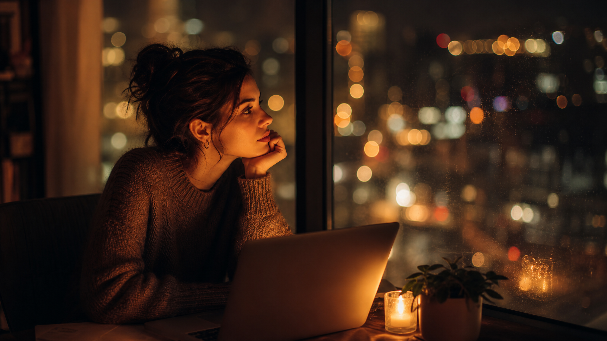 Confident woman relaxing at home taking a tasteful selfie to connect and share photos online