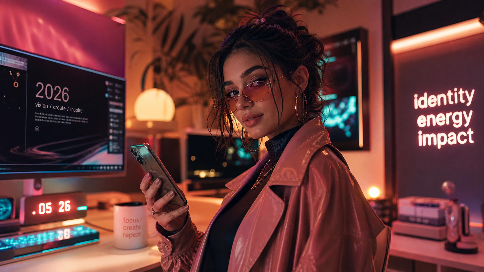 Creator reviewing trend charts on a tablet while planning sexy content for 2026